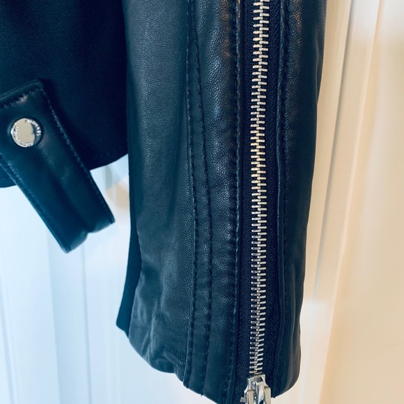 Michel Kors Leather Mixed Media Motorcycle Jacket NWOT - Picture 11 of 16